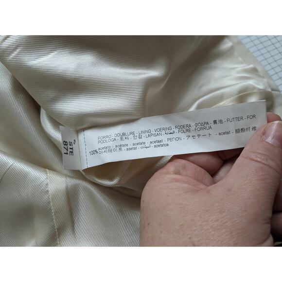 Zara Sleeveless Blazer Vest Long Cream Size XS Extra Small - Picture 8 of 8